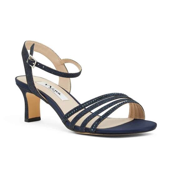 Nina Nelena-YF Strappy Heeled Sandals Navy Dreamland – Size 7.5M - Picture 1 of 13